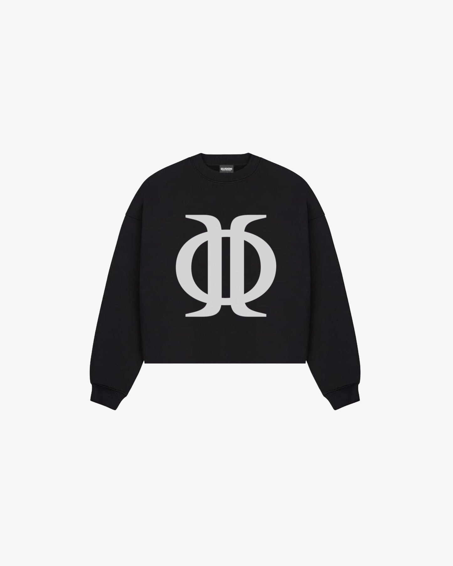 Gusioh unisex icon logo black boxy sweater