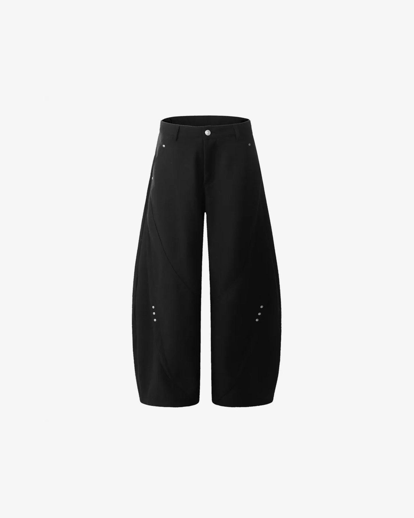 Gusioh men black wide leg pant