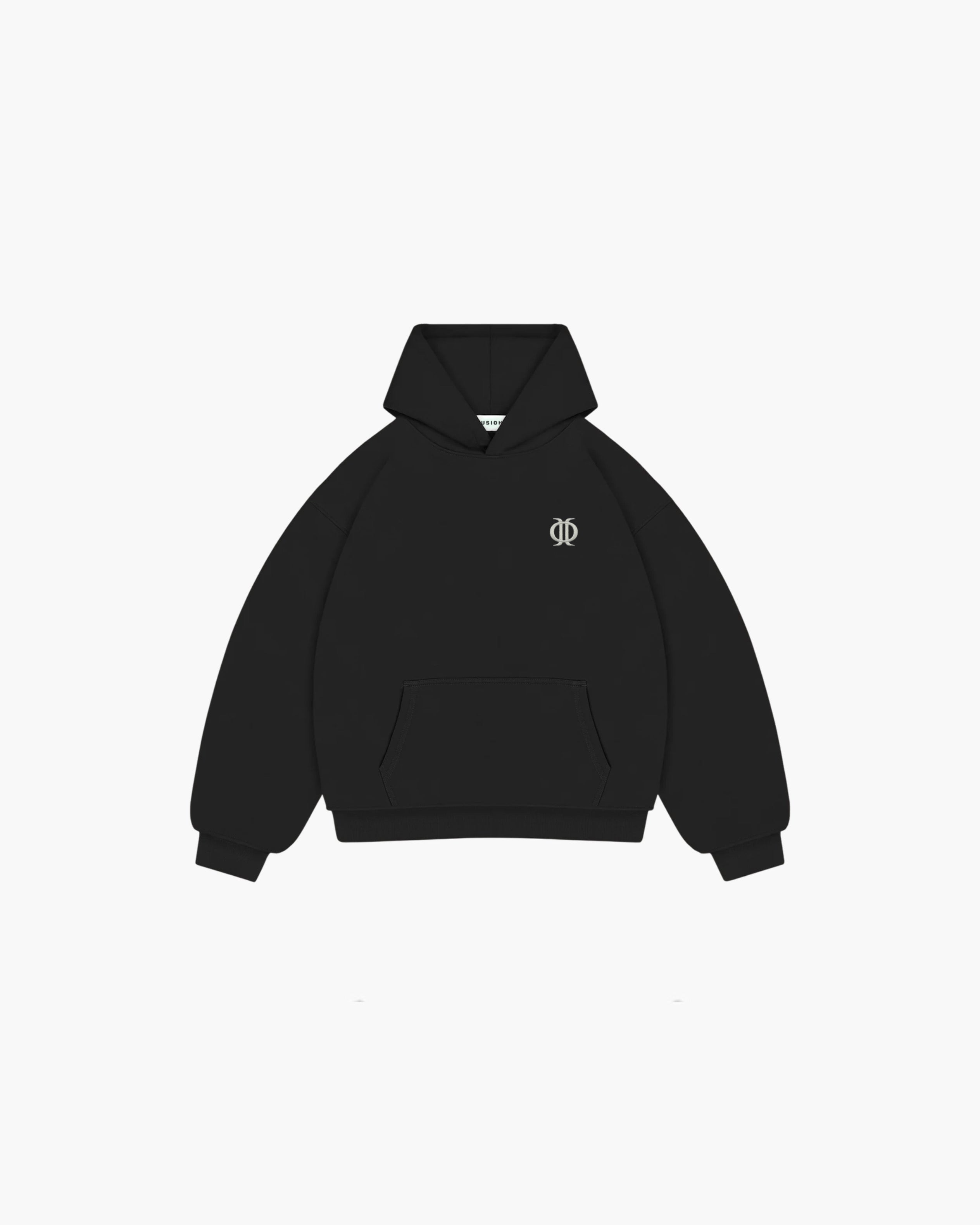 Gusioh icon logo signature black hoodie